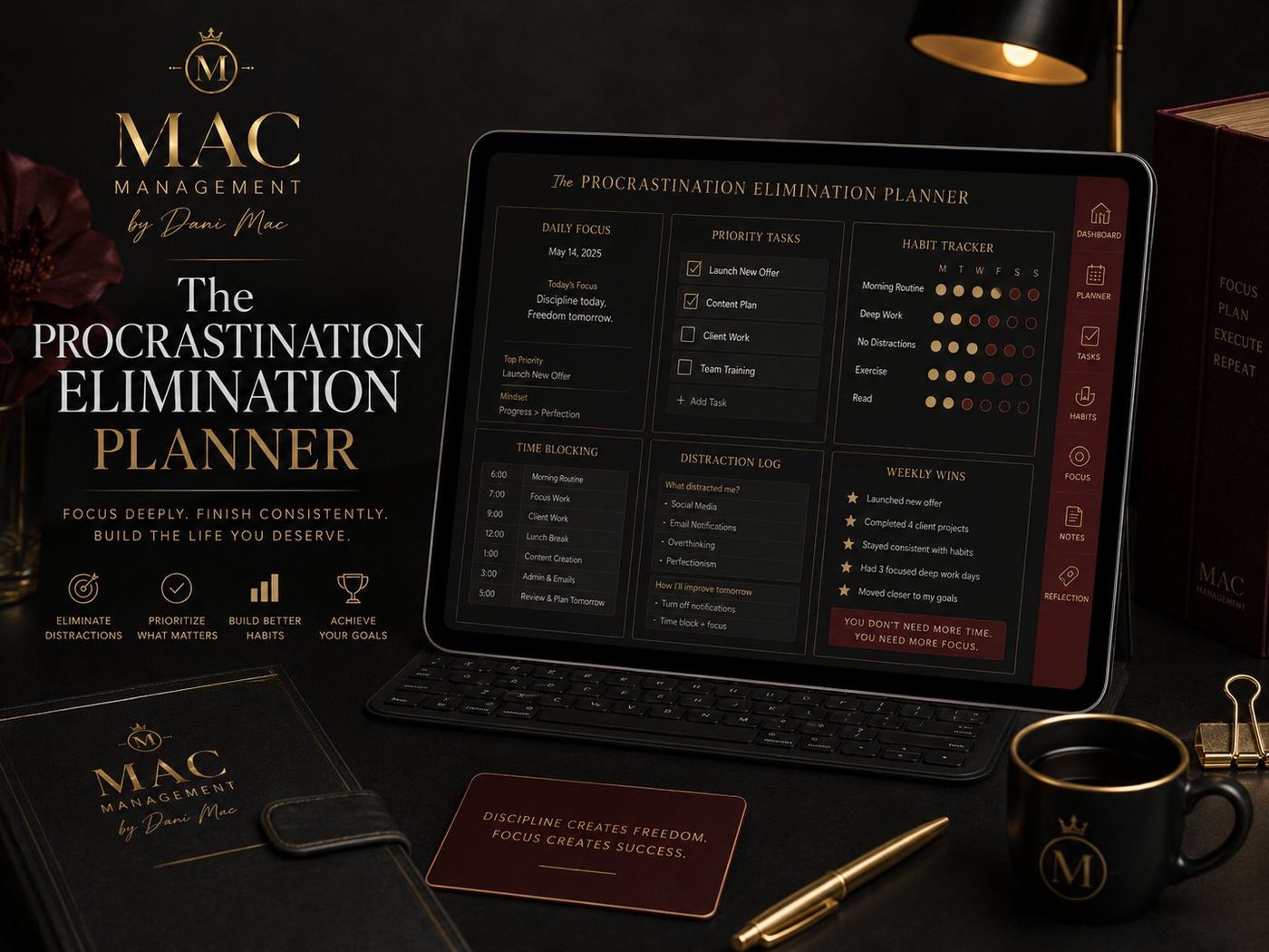 MAC MANAGEMENT — Procrastination Elimination Planner