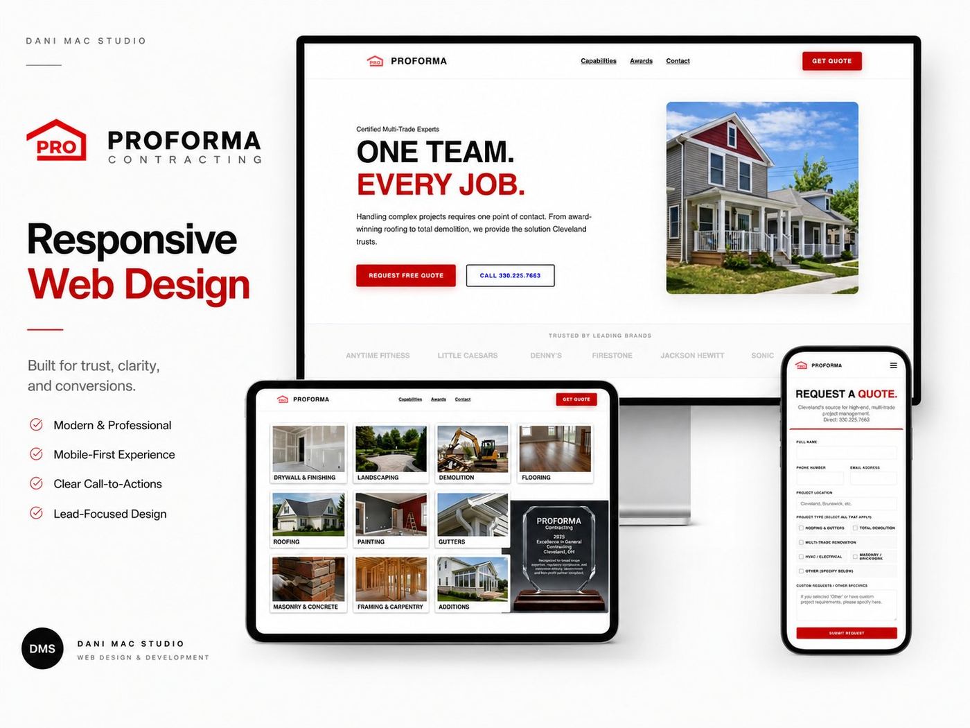 ProForma Contracting — responsive design
