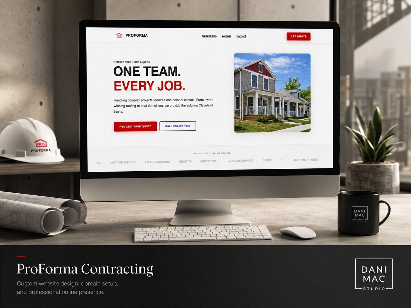 ProForma Contracting website by Dani Mac Studio